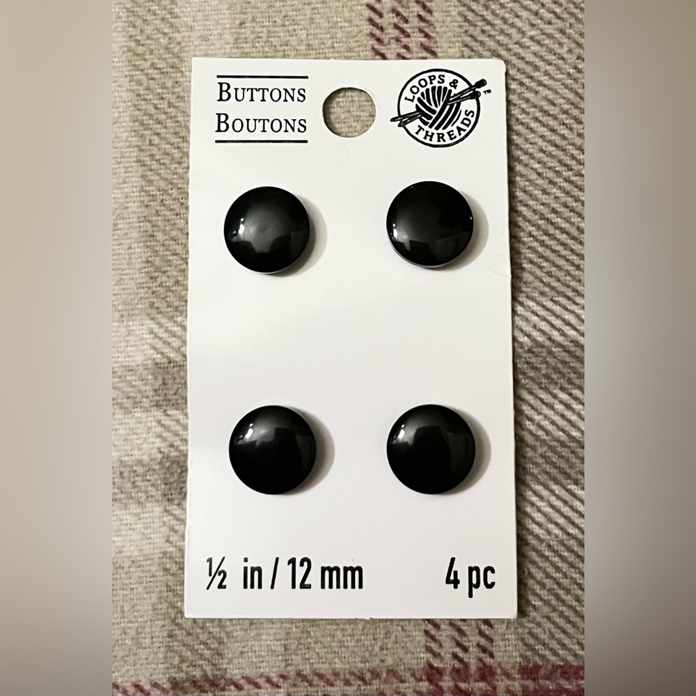 Blumenthal Lansing Buttons, Black 4 Pk ☆o-[･o･]-o尸★